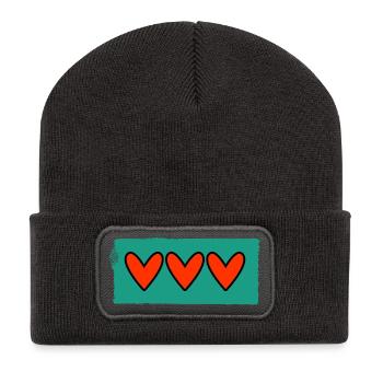 COUPLE. VALENTINE'S DAY. JUST MARRIED. HEART. MARY - Recycled Patch Beanie - dark grey - Front