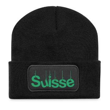 SUISSE. PAYS. GENEVE - Beanie recyclé à patch - noir - Devant