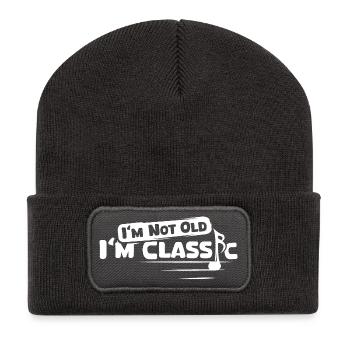 musique classique, dictons amusants, musiciens, orchestre - Beanie recyclé à patch - charbon - Devant