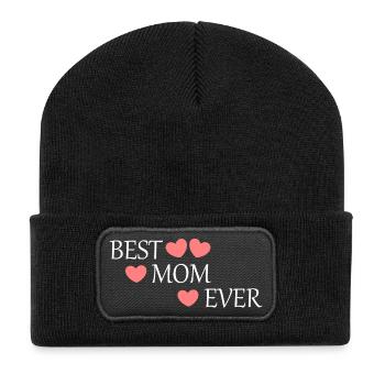 Saying Mother's Day Best Mom in the World Mother's Day Mom - Recycled Patch Beanie - black - Front