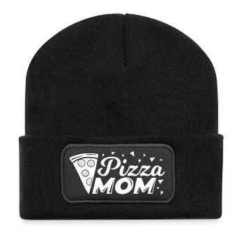 Pizza Mama - Beanie recyclé à patch - noir - Devant