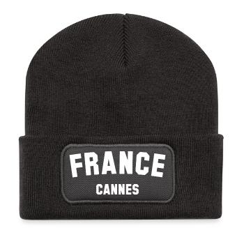 CANNES France Frankreich - Recycled Patch Beanie - dark grey - Front
