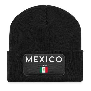 Drapeau du Mexique, fierté mexicaine - Beanie recyclé à patch - noir - Devant