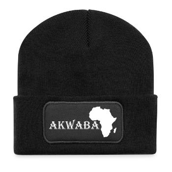 Akwaba, bienvenue chez nous - Beanie recyclé à patch - noir - Devant