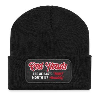 Red Heads Worth It Absolute - Recycled Patch Beanie - black - Front