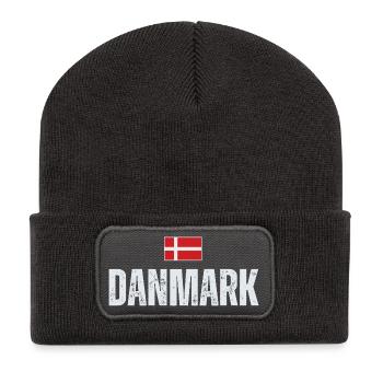 Dänischer Stolz, stolzer Däne - Recycelte Patch Beanie - Dunkelgrau - Vorne