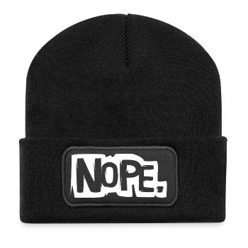 Nope Graffiti Lettering - Pas de dictons drôles - Beanie recyclé à patch - noir - Devant