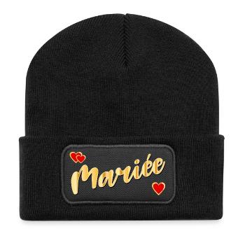 MARRIED bachelorette PARTY - Recycled Patch Beanie - black - Front