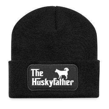 Husky Daddy T-Shirt Playful Mother's Day Design - Recycled Patch Beanie - black - Front