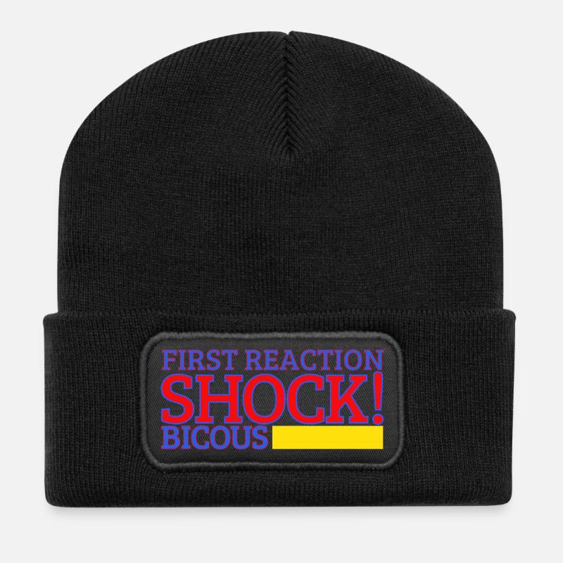 choc de première réaction - Beanie recyclé à patch - noir