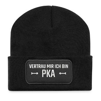 PKA Trust me - Recycled Patch Beanie - black - Front