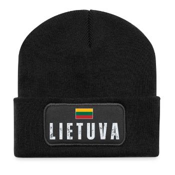 Flag of Lithuania, Lithuanian patriot - Recycled Patch Beanie - black - Front