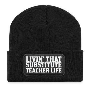 La vie d'enseignant Inspiration Humour - Beanie recyclé à patch - noir - Devant