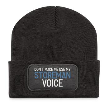 Storeman Voice - Recycelte Patch Beanie - Dunkelgrau - Vorne
