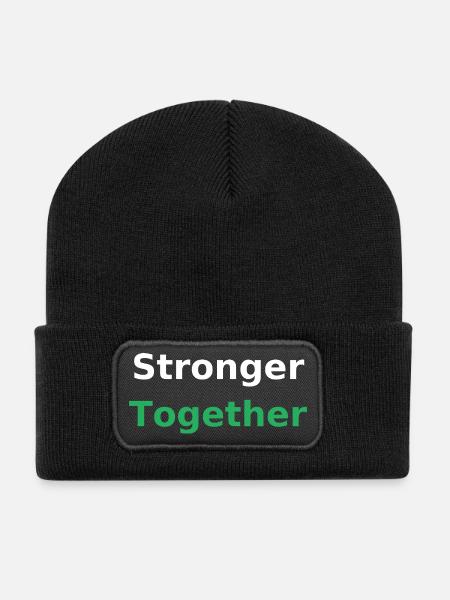 Stronger Together - Recycled Patch Beanie - black