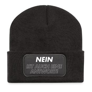 No is also an answer - Recycled Patch Beanie - dark grey - Front