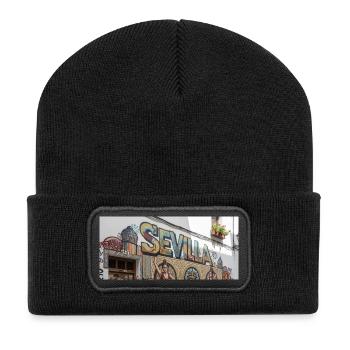 Sevilla Street Graffiti Flamenco - Recycled Patch Beanie - black - Front