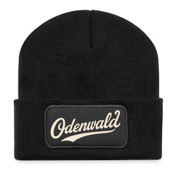 Odenwald Schriftzug Retro - Recycelte Patch Beanie - Schwarz - Vorne