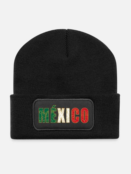 Mexique - Beanie recyclé à patch - noir