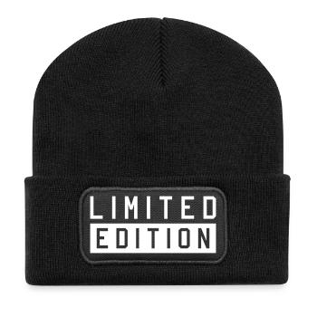 Limited Edition - Recycelte Patch Beanie - Schwarz - Vorne