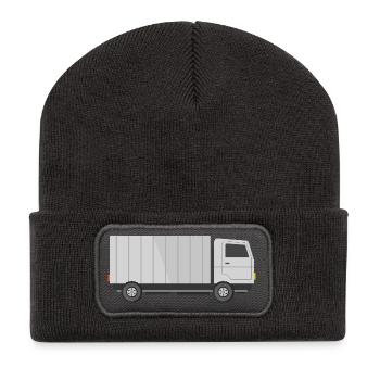Camion de livraison - Beanie recyclé à patch - charbon - Devant