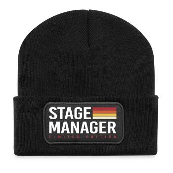 Stage Manager - Recycelte Patch Beanie - Schwarz - Vorne