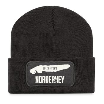 Norderney | Island with coordinates - Recycled Patch Beanie - dark grey - Front