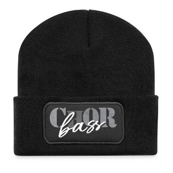 Chor Bass - Recycelte Patch Beanie - Schwarz - Vorne