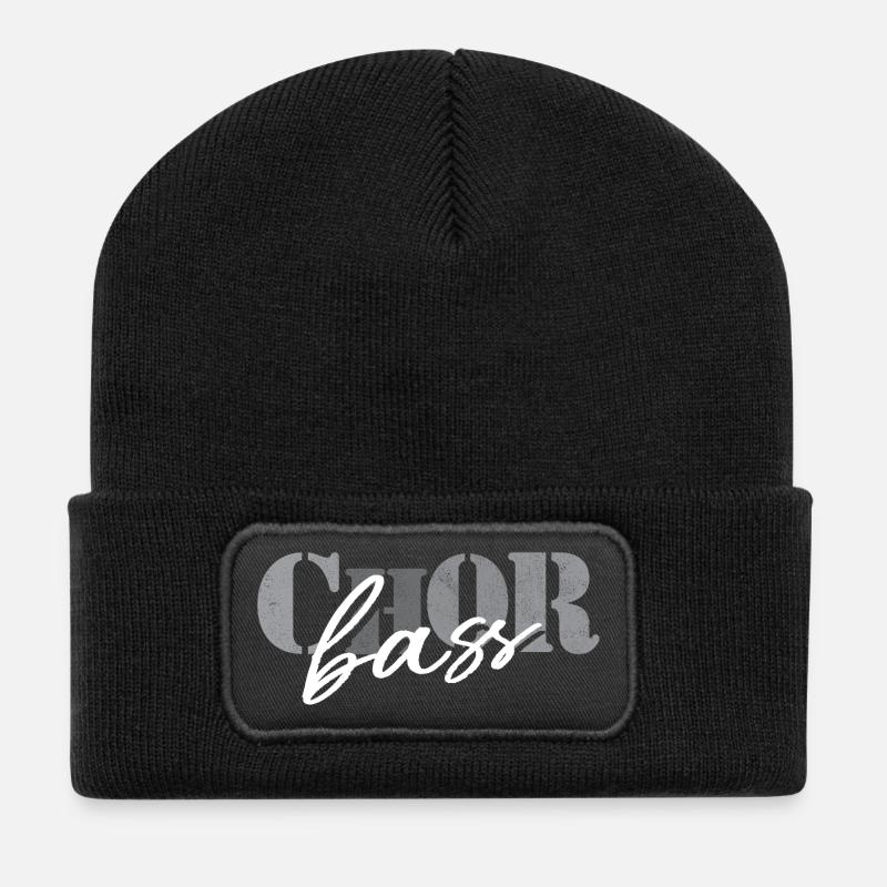 Chor Bass - Recycelte Patch Beanie - Schwarz