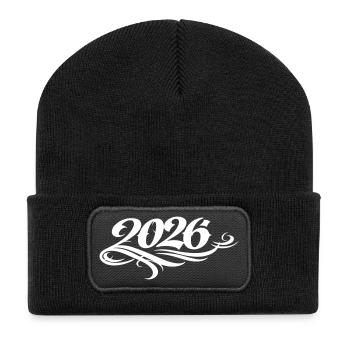 2026 year - Recycled Patch Beanie - black - Front