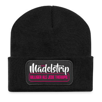 Voyage des filles 2026 Voyage des filles Tournée des filles Voyage des filles - Beanie recyclé à patch - noir - Devant