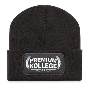 Premium Colleague - Funny Saying - Recycled Patch Beanie - dark grey - Front