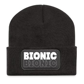 Knie OP Knie Operation - Recycelte Patch Beanie - Dunkelgrau - Vorne