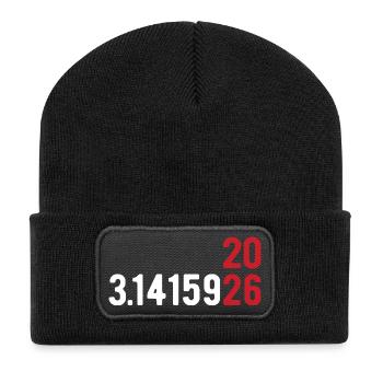 Pi Day 2026 avec le jeu des chiffres | Numéro de district 3.1415 - Beanie recyclé à patch - noir - Devant