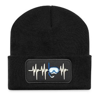 Heartbeat Diver - Recycled Patch Beanie - black - Front