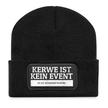 SARCASM - Kerwe is endurance training. - Recycled Patch Beanie - black - Front