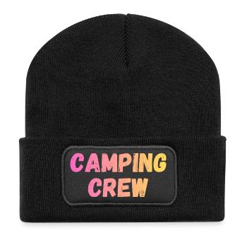 Équipe de camping - Beanie recyclé à patch - noir - Devant