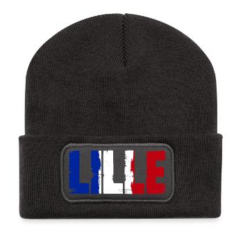 Lille Frankreich - Recycelte Patch Beanie - Dunkelgrau - Vorne