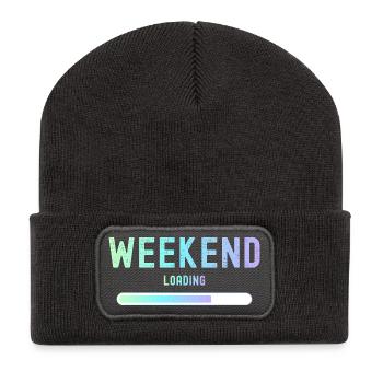 Chargement le week-end Week-end et loisirs - Beanie recyclé à patch - charbon - Devant