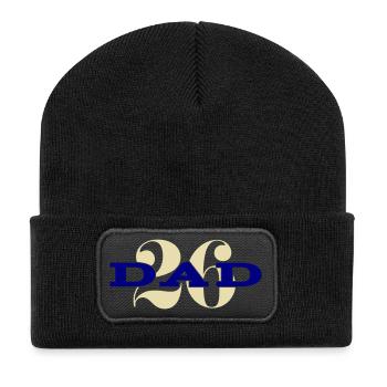 Dad 26 Baby Dad Father's Day Gift Dad 2026 - Recycled Patch Beanie - black - Front
