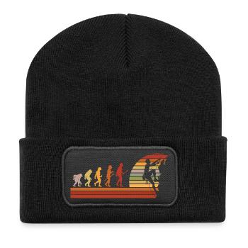 Évolution du design rétro de l’escalade - Beanie recyclé à patch - noir - Devant
