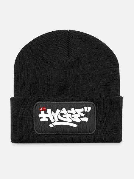 Hygge - Recycelte Patch Beanie - Schwarz