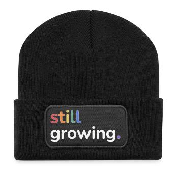 Still Growing Pride Rainbow Minimalist - Recycled Patch Beanie - black - Front
