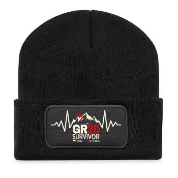 GR20 Survivor ECG  Trek Corse Randonnée - Beanie recyclé à patch - noir - Devant