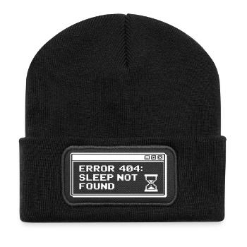 404 Sleep Not Found Pixel - Recycled Patch Beanie - black - Front