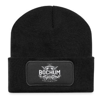 Premium Quality Bochum w/g - Recycelte Patch Beanie - Schwarz - Vorne