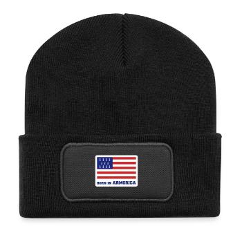 Born In Armorica - Beanie recyclé à patch - noir - Devant