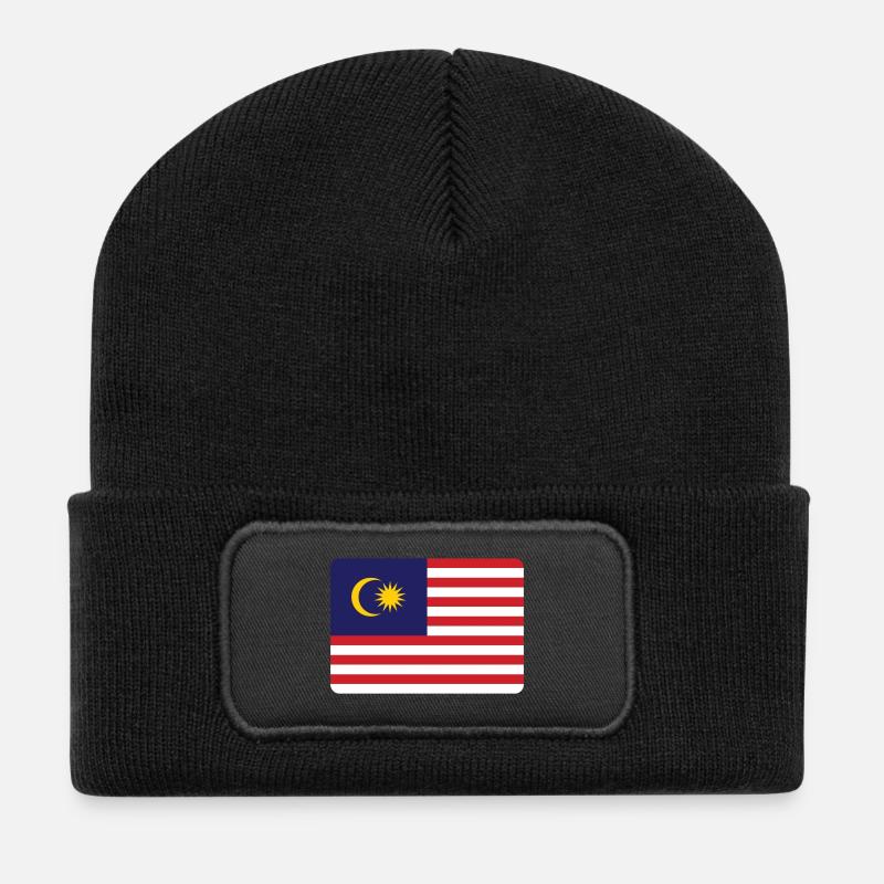 DRAPEAU DE LA MALAISIE - Beanie recyclé à patch - noir