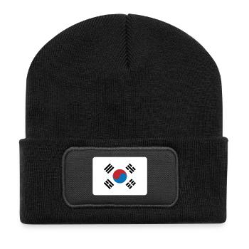 SOUTH KOREA FLAG - Recycled Patch Beanie - black - Front