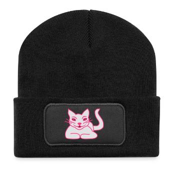 Cat - Recycled Patch Beanie - black - Front